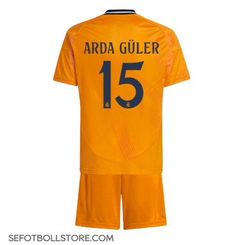 Real Madrid Arda Guler #15 Replika babykläder Bortaställ Barn 2024-25 Kortärmad (+ korta byxor)